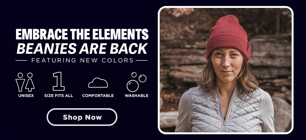 Embrace The Elements, Beanies are BACK - featuring new colors. Unisex, 1 size fits all, comfortable, washable. Shop Now!