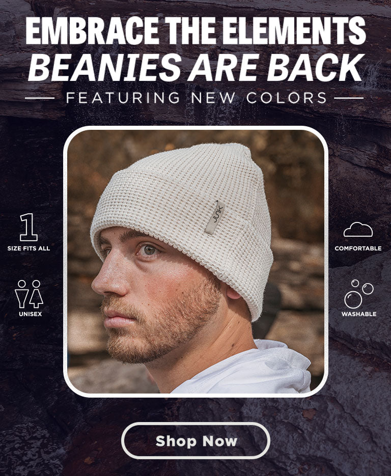 Embrace The Elements, Beanies are BACK - featuring new colors. Unisex, 1 size fits all, comfortable, washable. Shop Now!