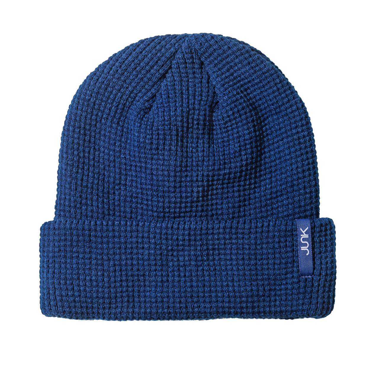 Midnight Blue Waffle Knit Beanie - View 2