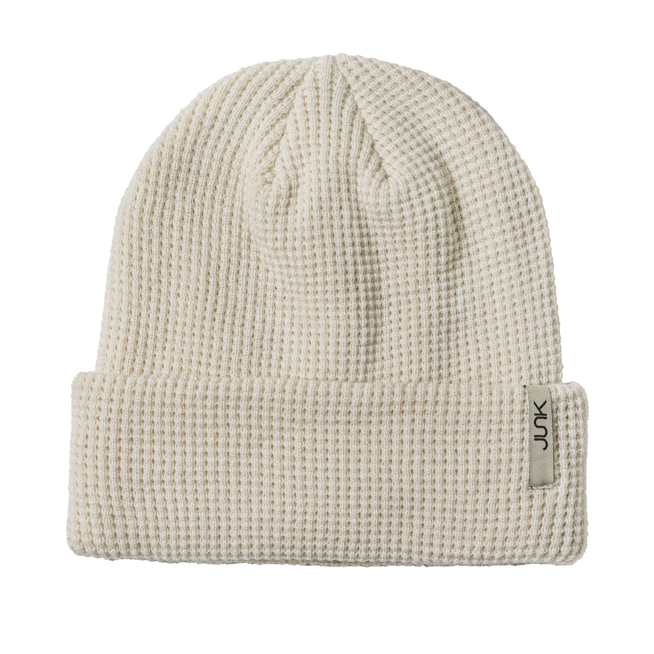 Bone White Waffle Knit Beanie - View 2