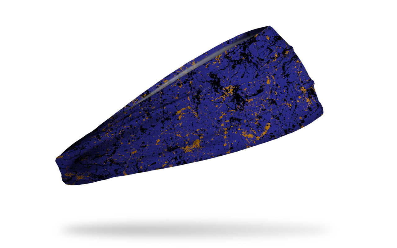 Purple Black Gold Splatter Headband - View 2