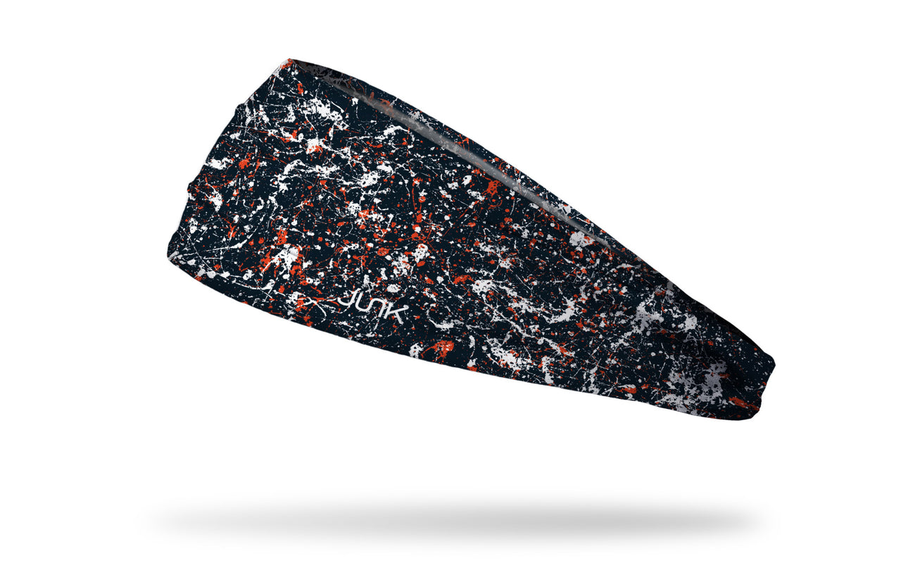 Navy Burnt Orange Splatter Big Bang Lite Headband - View 1