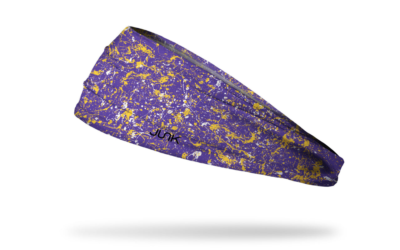 Purple Gold White Splatter Big Bang Lite Headband - View 1