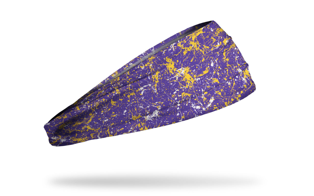 Purple Gold White Splatter Big Bang Lite Headband - View 2