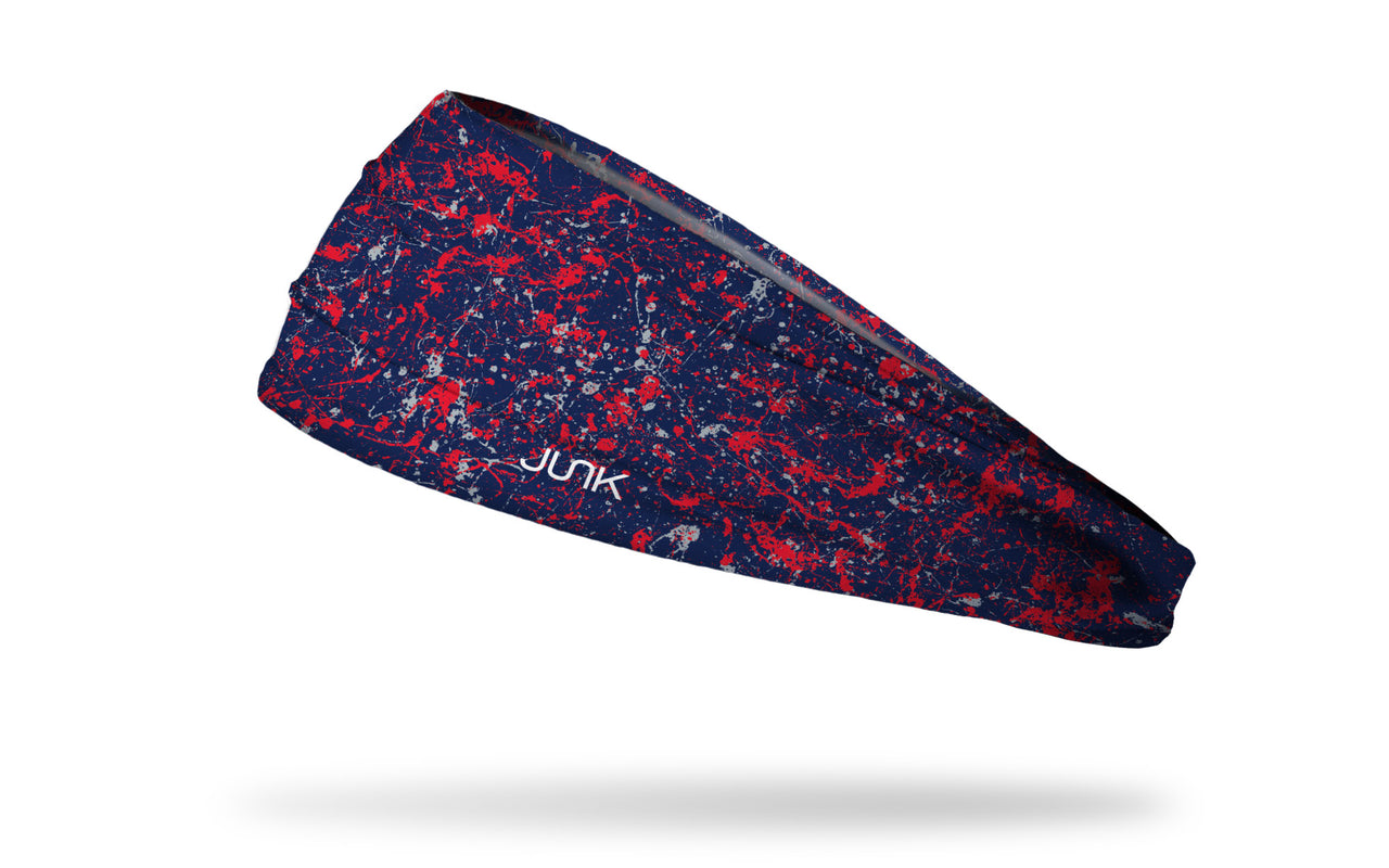 Nautical Blue Red Splatter Headband - View 1