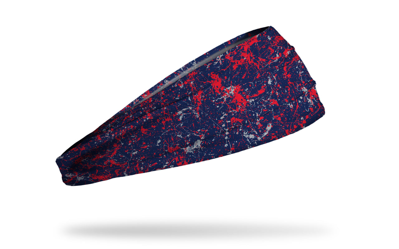 Nautical Blue Red Splatter Headband - View 2