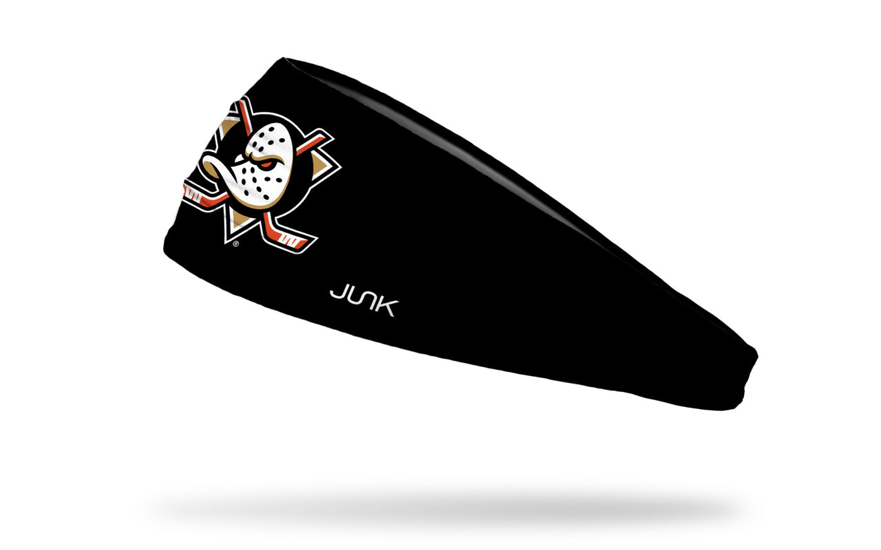 Anaheim Ducks: Logo Black Big Bang Lite Headband - View 1