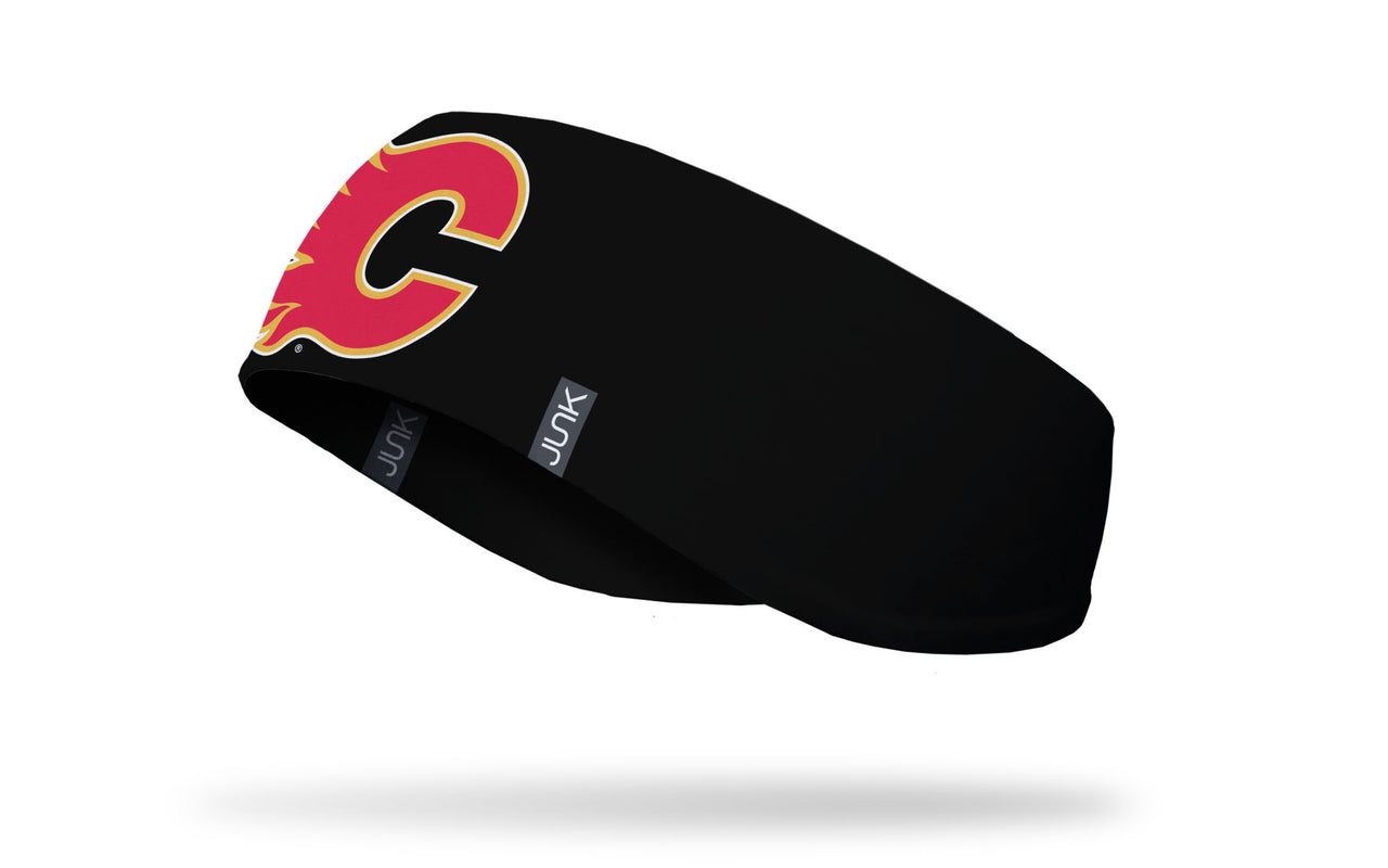 Calgary Flames: Logo Black Ear Warmer - View 1