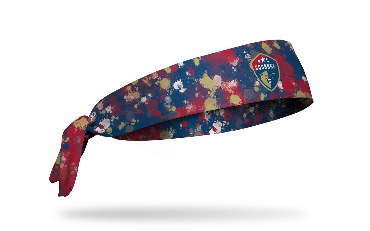 North Carolina Courage: Splatter Tie Headband - View 2